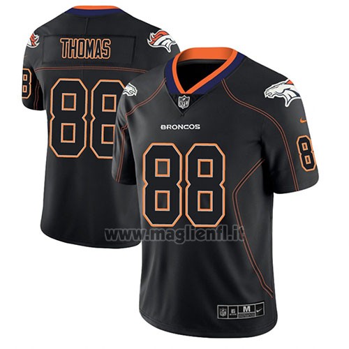 Maglia NFL Limited Denver Broncos Demaryius Thomas Nero Color Rush 2018 Lights Out